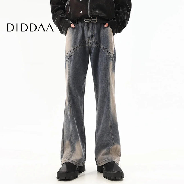 Blue Distressed Gradient Bootcut Jeans Men’s Design Sense - S / Blue - Men’s Jeans