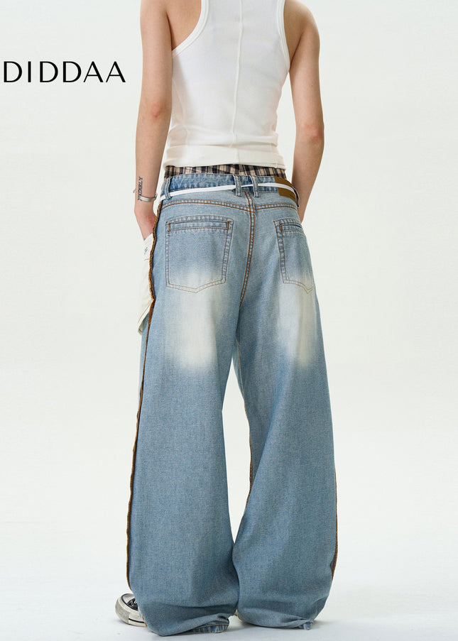 Blue Distressed Loose Casual Jeans for Men and Women - Men’s Jeans
