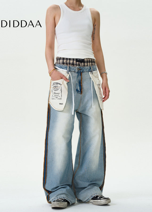 Blue Distressed Loose Casual Jeans for Men and Women - Men’s Jeans