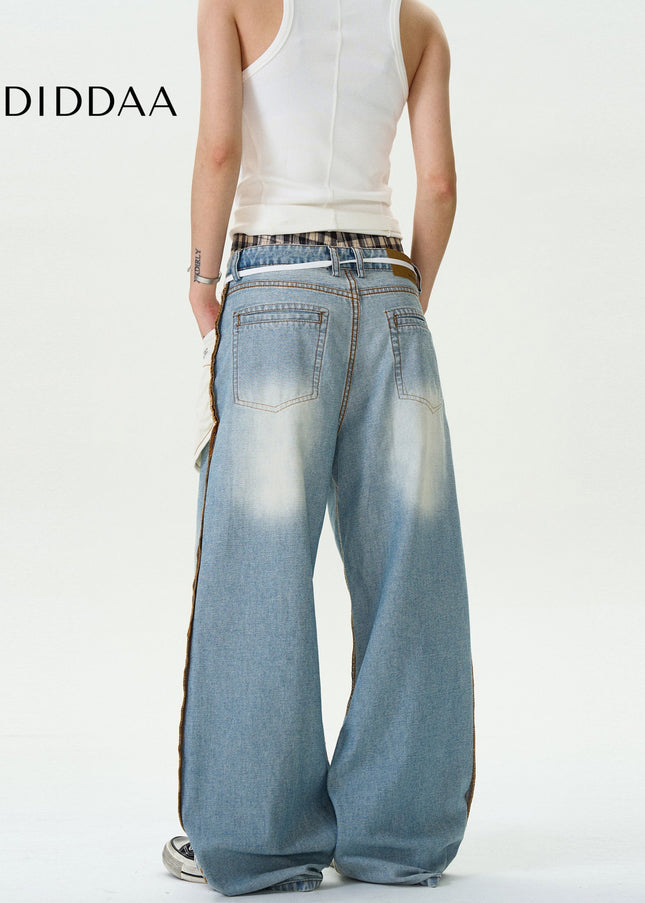 Blue Distressed Loose Casual Jeans for Men and Women - Men’s Jeans