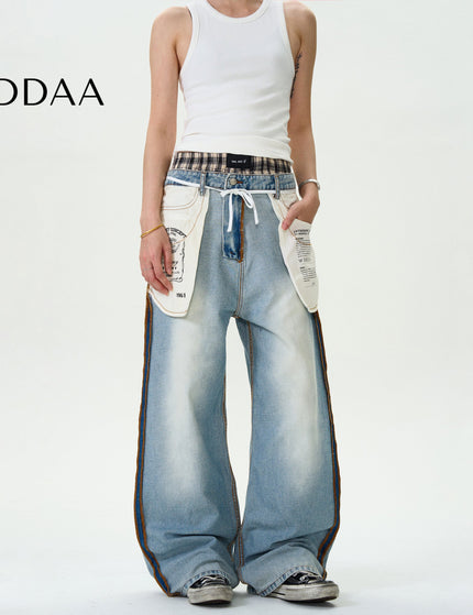 Blue Distressed Loose Casual Jeans for Men and Women - S / Light Blue - Men’s Jeans