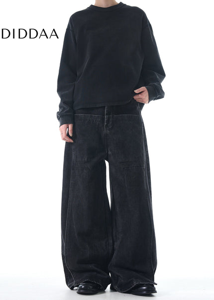 Blue Distressed Loose Fit High Street Jeans - Men’s Jeans