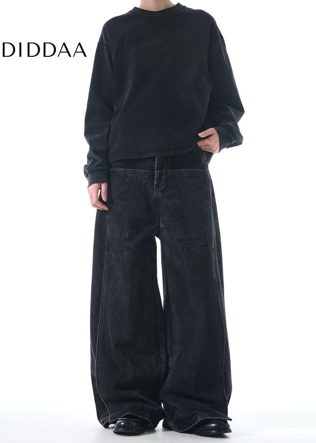 Blue Distressed Loose Fit High Street Jeans - Men’s Jeans