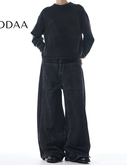 Blue Distressed Loose Fit High Street Jeans - S / Black - Men’s Jeans