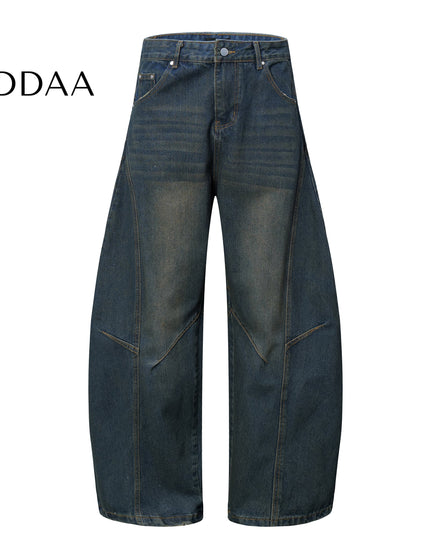 Blue Distressed Loose Fit Jeans for Men and Women - Dark Blue / S - Men’s Jeans