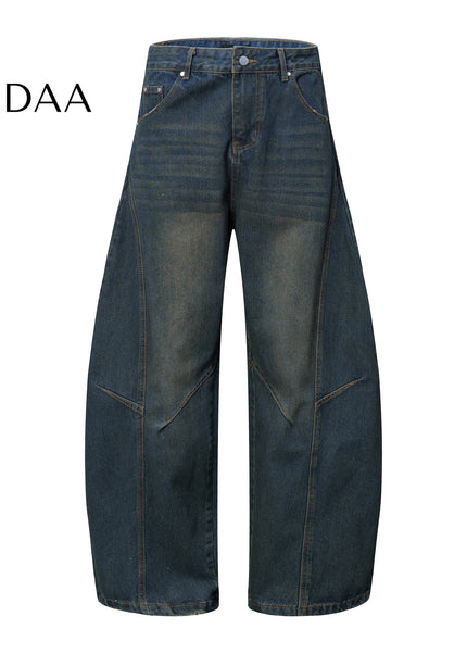 Blue Distressed Loose Fit Jeans for Men and Women - Dark Blue / S - Men’s Jeans
