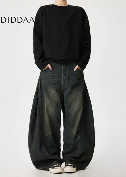 Blue Distressed Loose Fit Jeans for Men and Women - Men’s Jeans