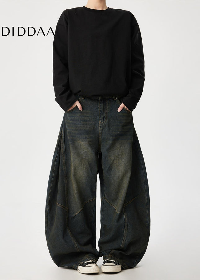 Blue Distressed Loose Fit Jeans for Men and Women - Men’s Jeans