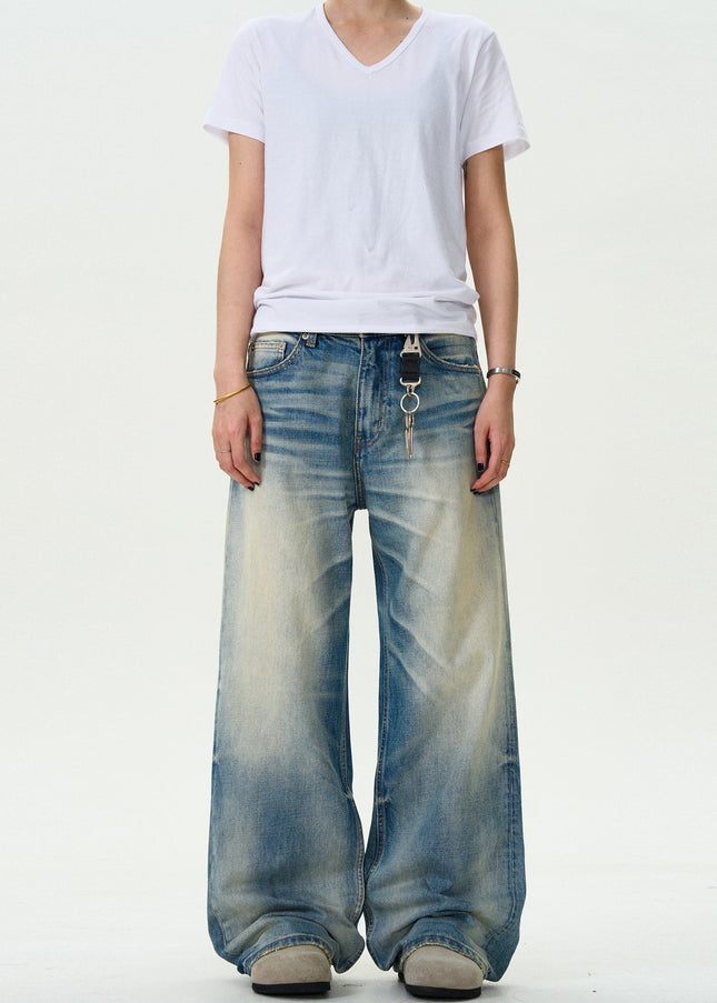 Blue Distressed Loose Fit Jeans for Men and Women - Men’s Jeans