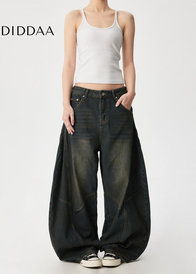 Blue Distressed Loose Fit Jeans for Men and Women - Men’s Jeans