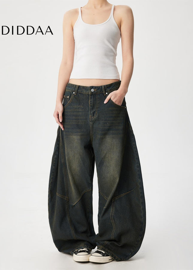 Blue Distressed Loose Fit Jeans for Men and Women - Men’s Jeans