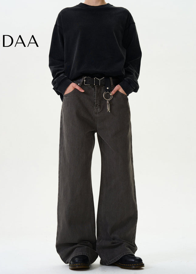 Blue Distressed Loose Fit Jeans for Men and Women - S / Grey - Men’s Jeans