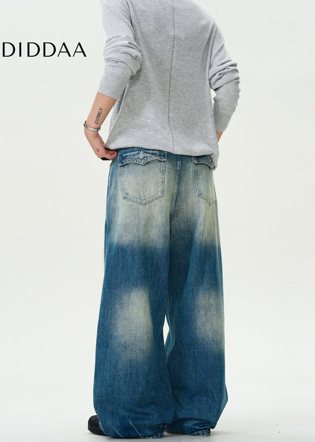 Blue Distressed Loose Fit Jeans for Men - Men’s Jeans