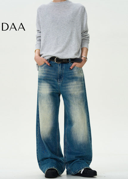 Blue Distressed Loose Fit Jeans for Men - XS / Mid Blue - Men’s Jeans