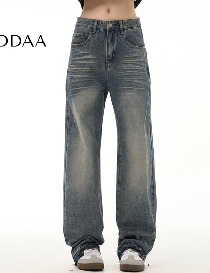 Blue Distressed Loose Vintage Casual Jeans - S / Mid Blue - Men’s Jeans