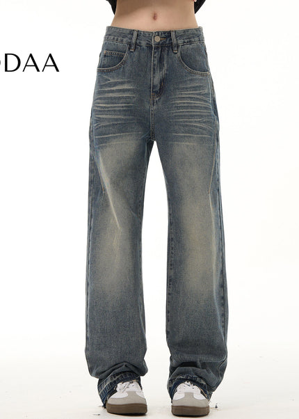 Blue Distressed Loose Vintage Casual Jeans - S / Mid Blue - Men’s Jeans