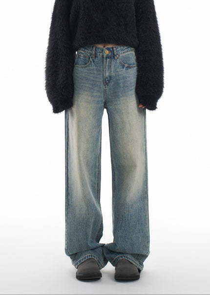 Blue Distressed Low Rise Wide Leg Jeans Women’s 2025 - Women’s Jeans