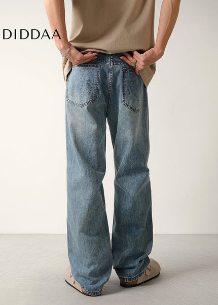 Blue Distressed Ripped Loose Fit Jeans for Men - Men’s Jeans