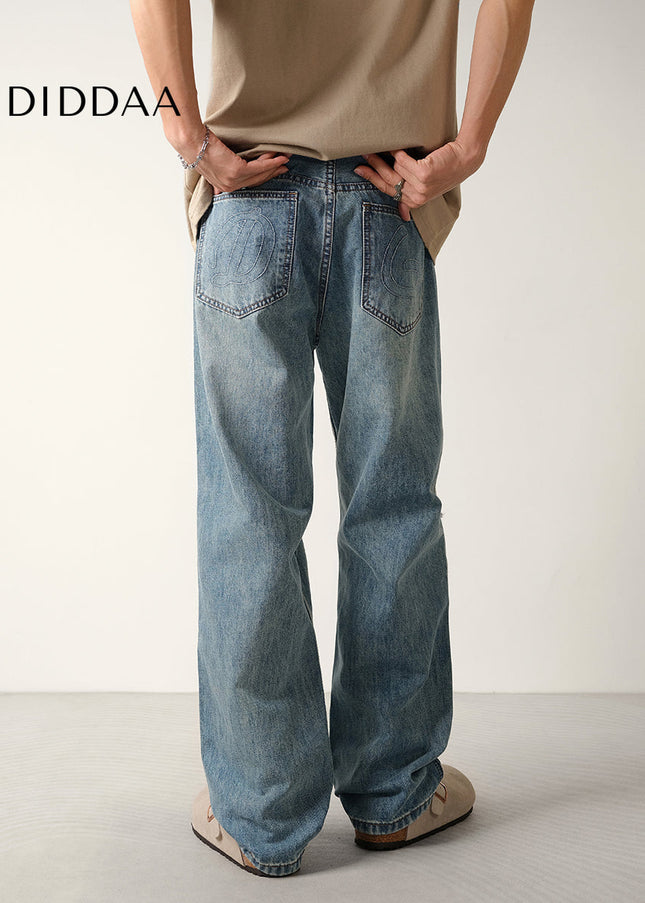 Blue Distressed Ripped Loose Fit Jeans for Men - Men’s Jeans