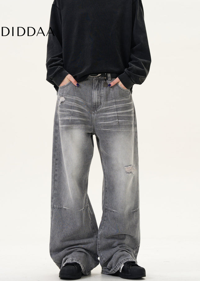 Blue Distressed Ripped Vintage Jeans for Men and Women - Men’s Jeans