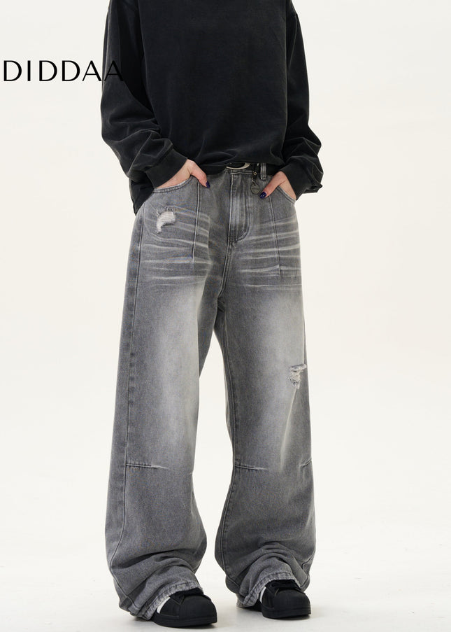 Blue Distressed Ripped Vintage Jeans for Men and Women - Men’s Jeans
