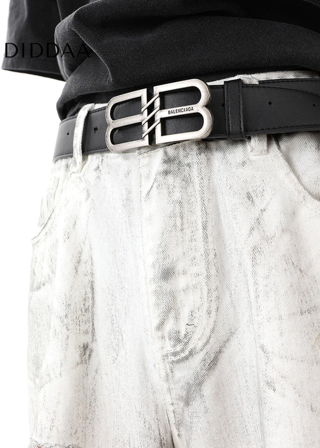 Blue Distressed Ripped Wide Leg Jeans for Men - Men’s Jeans