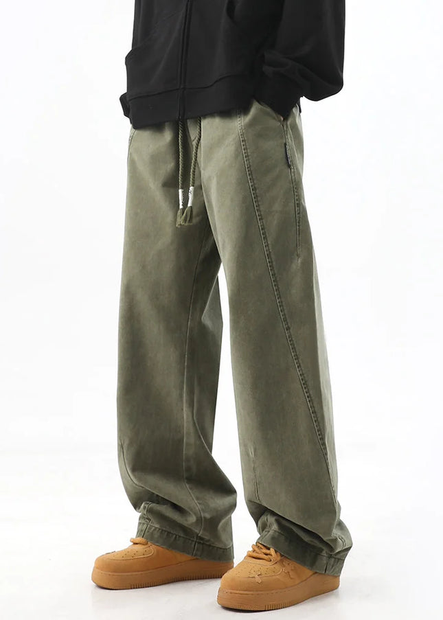 Blue Distressed Straight-Leg Jeans for Men - Men’s Jeans