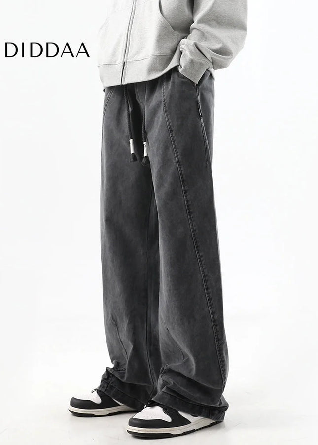 Blue Distressed Straight-Leg Jeans for Men - Men’s Jeans