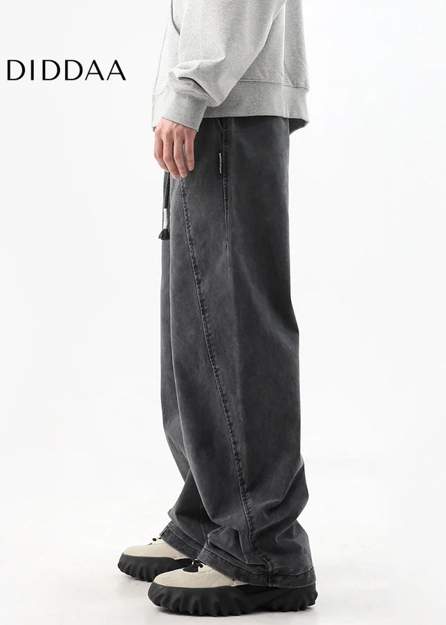 Blue Distressed Straight-Leg Jeans for Men - Men’s Jeans