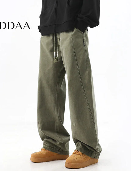 Blue Distressed Straight-Leg Jeans for Men - S / Green - Men’s Jeans