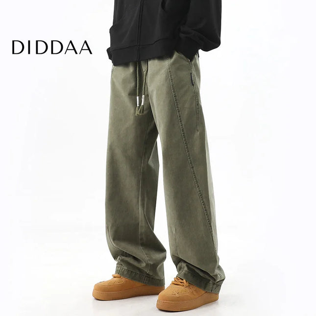 Blue Distressed Straight-Leg Jeans for Men - S / Green - Men’s Jeans