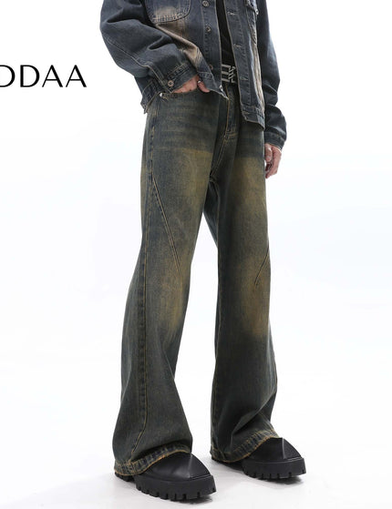 Blue Distressed Versatile Straight Leg Jeans - XS / Vintage Blue - Men’s Jeans