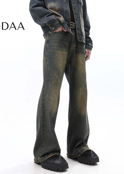 Blue Distressed Versatile Straight Leg Jeans - XS / Vintage Blue - Men’s Jeans