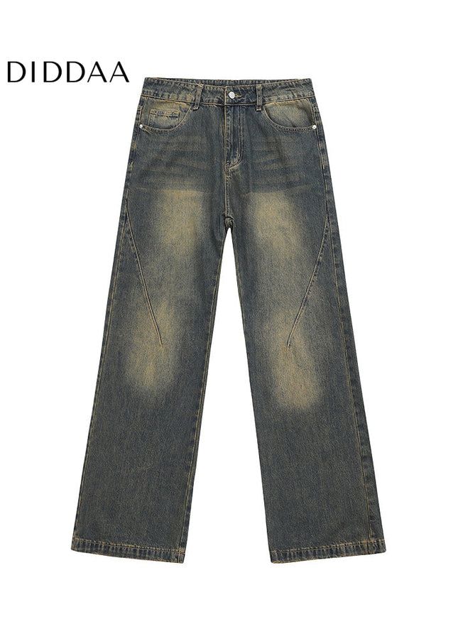 Blue Distressed Washed Bootcut Jeans for Men - Men’s Jeans