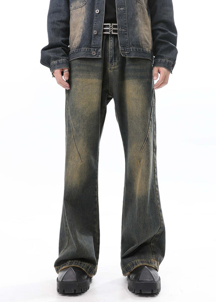 Blue Distressed Washed Bootcut Jeans for Men - XS / Vintage Blue - Men’s Jeans