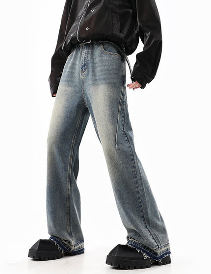 Blue Distressed Washed Straight Jeans for Men - S / Blue - Men’s Jeans