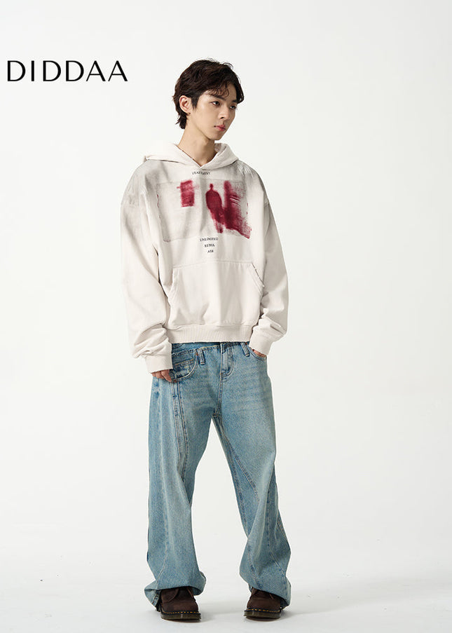 Blue Double Waist Niche Jeans for Men’s High-End Style - Women’s Jeans