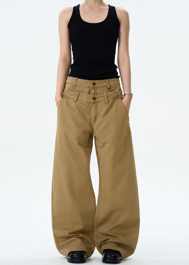 Blue Double Waist Vintage Jeans for Men and Women - Men’s Jeans