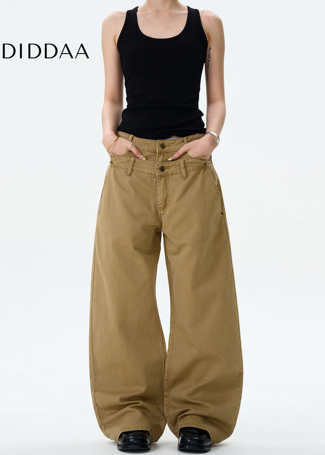 Blue Double Waist Vintage Jeans for Men and Women - Men’s Jeans