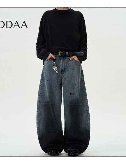 Blue Gradient Wash Scimitar Jeans for Casual Wear - S / Dark Blue - Men’s Jeans