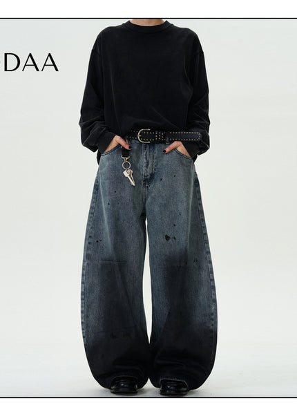 Blue Gradient Wash Scimitar Jeans for Casual Wear - S / Dark Blue - Men’s Jeans