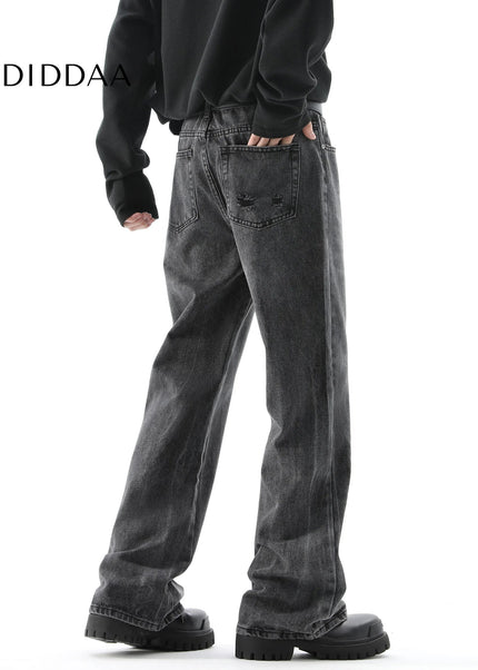 Blue Graffiti Design Street Trendy Hip-Hop Jeans - Men’s Jeans