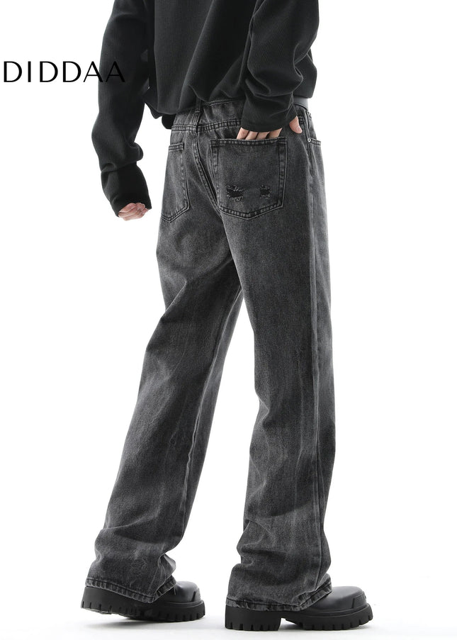 Blue Graffiti Design Street Trendy Hip-Hop Jeans - Men’s Jeans