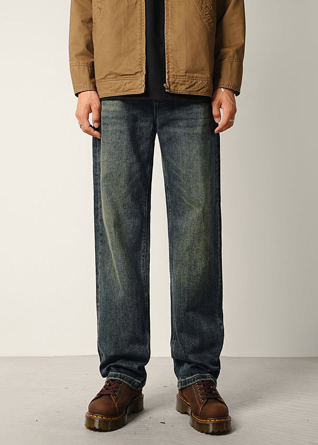 Blue Handsome Stretch Loose Straight Jeans - 28 / Dark Blue - Men’s Jeans