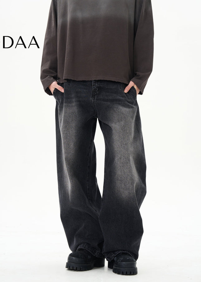 Blue High-Quality Loose Fit Waist Jeans for Men - S / Black - Women’s Jeans