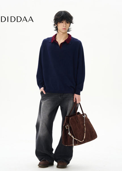 Blue High-Quality Loose Fit Waist Jeans for Men - Women’s Jeans