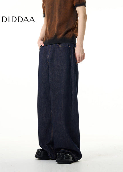 Blue High-Quality Loose Fit Wide Leg Jeans - Women’s Jeans