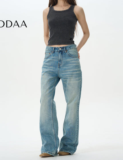 Blue High-Quality Retro Bootcut Jeans for Men - S / Mid Blue - Women’s Jeans