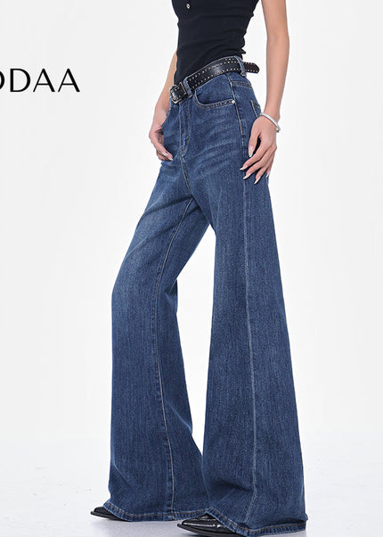 Black Stretch High Waist Bootcut Jeans for Women - S / Dark Blue - Women’s Jeans