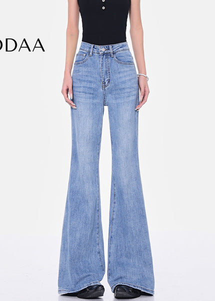 Black Stretch High Waist Bootcut Jeans for Women - S / Light Blue - Women’s Jeans